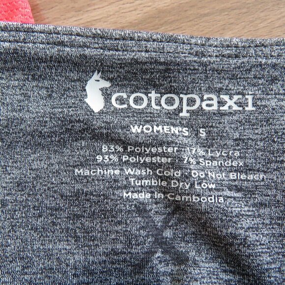 COTOPAXI Wazimu Leggings Tights in Gray Orange Outdoor Gorpcore Sport - Size S - Picture 14 of 14